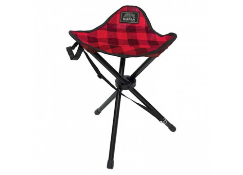 KUMA OUTDOOR GEAR TRIPOD CHAIR – RED/BLACK PLAID|430-KM-TRICH-RB