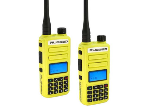 RUGGED RADIOS 2-PACK RUGGED GMR2 PLUS GMRS/FRS TWO WAY HANDHELD RADIOS-HIGH VISIBILITY SAFETY|GMR2-PLUS-2-PACK-HV