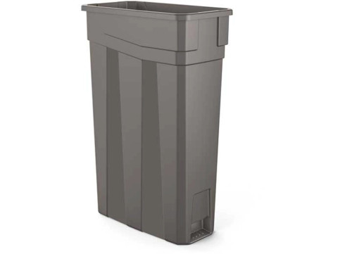 SUNCAST 23-GALLON RESIN SLIM TRASH CAN - GRAY|TCN2030
