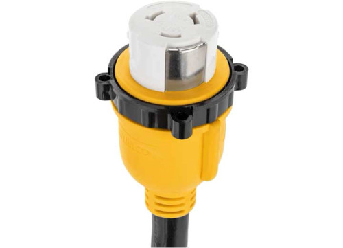 CAMCO POWERGRIP EXTENSION CORD WITH CARRYING STRAP - 25 FT., 50 AMP MALE TO 50 AMP FEMALE|55542