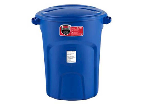 RUBBERMAID ROUGHNECK™ 32-GALLON VENTED RECYCLING TRASH CAN - BLUE|2149499