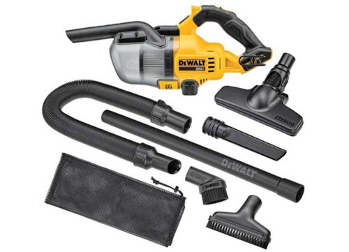 DEWALT TOOLS 20V CORDELSS DRY HAND VACUUM (TOOL ONLY), 46CFM, 5AH LITHIUM BATTERY, BLACK/YELLOW|DCV501HB