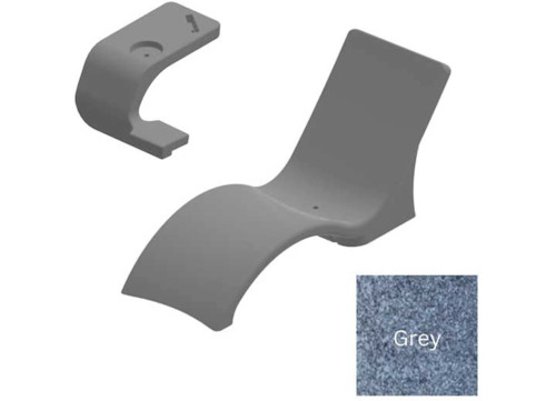 GLOBAL LOUNGE CHAIR WITH CONNECTING TABLE - GREY|GPP-LFS-G