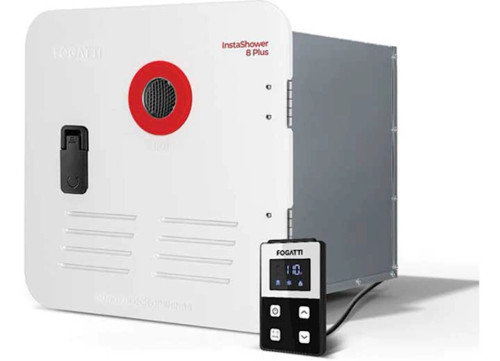 FOGATTI TANKLESS WATER HEATER, 55K BTU W/STAGED COMBUSTION FUNCTION- DOOR SOLD SEPARATELY|INSTASHOWER 8 PLUS
