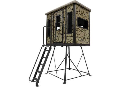 MUDDY BLINDS THE PENTHOUSE BOX BLIND / STEEL WALL CONSTUCTION / CRACKED MUD CAMO|MUD-BBBST7000-5C