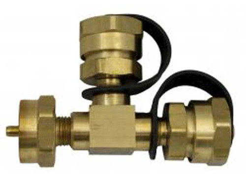 MARSHALL EXCELSIOR COMPANY PROPANE ADAPTER FITTING 1IN-20 M X 1IN-20 F X 1IN-20 M - TEE PKGD|ME414P MARSHALL EXCELSIOR COMPANY PROPANE ADAPTER FITTING 1IN-20 M X 1IN-20 F X 1IN-20 M - TEE PKGD|ME414P