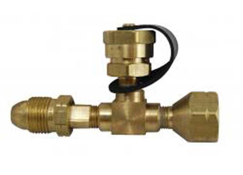 MARSHALL EXCELSIOR COMPANY PROPANE ADAPTER FITTING POL X F POL X 1IN-20 M W/VALVE & O-RING - TEE PKGD|ME415P MARSHALL EXCELSIOR COMPANY PROPANE ADAPTER FITTING POL X F POL X 1IN-20 M W/VALVE & O-RING - TEE PKGD|ME415P