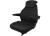 CONCENTRIC PREMIUM HIGH-BACK SEAT, UPPER BACK REST, ARMRESTS, CORDURA FABRIC, BLACK|440000BK-PLN