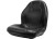 CONCENTRIC PVC ULTRA HIGH-BACK SEAT, BOLT-IN OPS HOLE, BLACK|149000BK-PLN