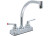 VALTERRA PRODUCTS LLC LEDGE FAUCET, 4IN HI-ARC, 2 LEVER TEACUP, PLASTIC, CHROME|PF211307