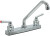 VALTERRA PRODUCTS LLC KITCHEN FAUCET, 8IN HI-RISE TUBULAR, 2 LEVER TEACUP, BRASS/PLASTIC, CHROME|PF211323