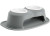 WEATHERTECH PET FEEDING SYSTEM DOUBLE HIGH 32 OZ 6IN POLY BOWL DARK GREY|PDHC3206DGDG