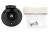 CAMCO COAXIAL CABLE PLATE W/LARGE CAP, SINGLE, BLACK|55076