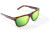 BAJIO HOPEDALE SUNGLASSES - DARK BROWN TORT GLOSS/GREEN MIRROR|HOP111102