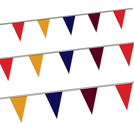 Custom Fabric Bunting from £7.75 per 10m. Flying Colours Flags