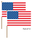 USA Hand Waving Flag (pack of 12)