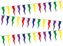 10m Clearance Green, Yellow, Red, Purple, Blue Festival Bunting