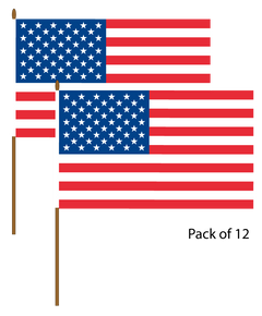 USA Hand Waving Flag (pack of 12) USA Hand Waving Flag (pack of 12)