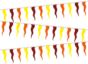 Clearance Orange, Yellow, Claret Festival Bunting