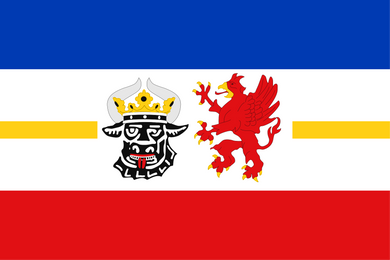Mecklenburg-Western Pomerania ([Mecklenburg-Vorpommern]) State Flag Flag