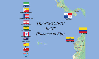 Transpacific East (Panama To Fiji) (13 Flags)