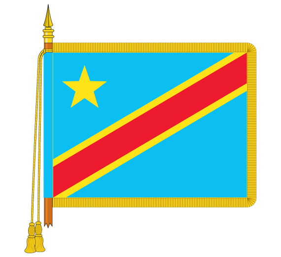 Ceremonial Congo-Kinshasa Flag