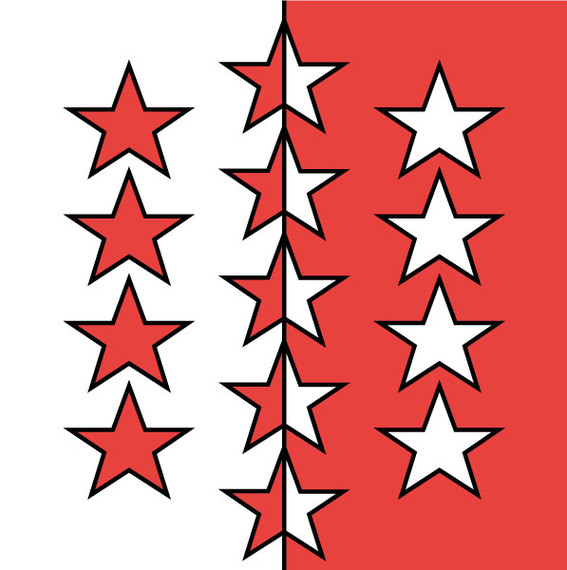 Valais Canton Flag