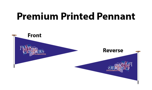 Premium custom printed Pennant/ Burgee - Flying Colours Flagmakers