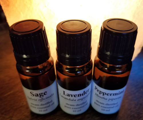 Trio of Oils Pure Grade"A" Lavender, Sage , Peppermint