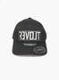 Black Yupoong FlexFit hat with LRC Logo patch front