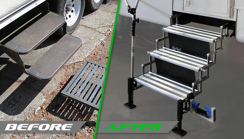 Glow Step Revolution: RV to ground stable steps or stairs