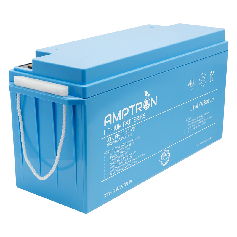 AMPTRON 36V 50Ah / 70Amp  Continuous Discharge Lithium LiFePO4 Battery