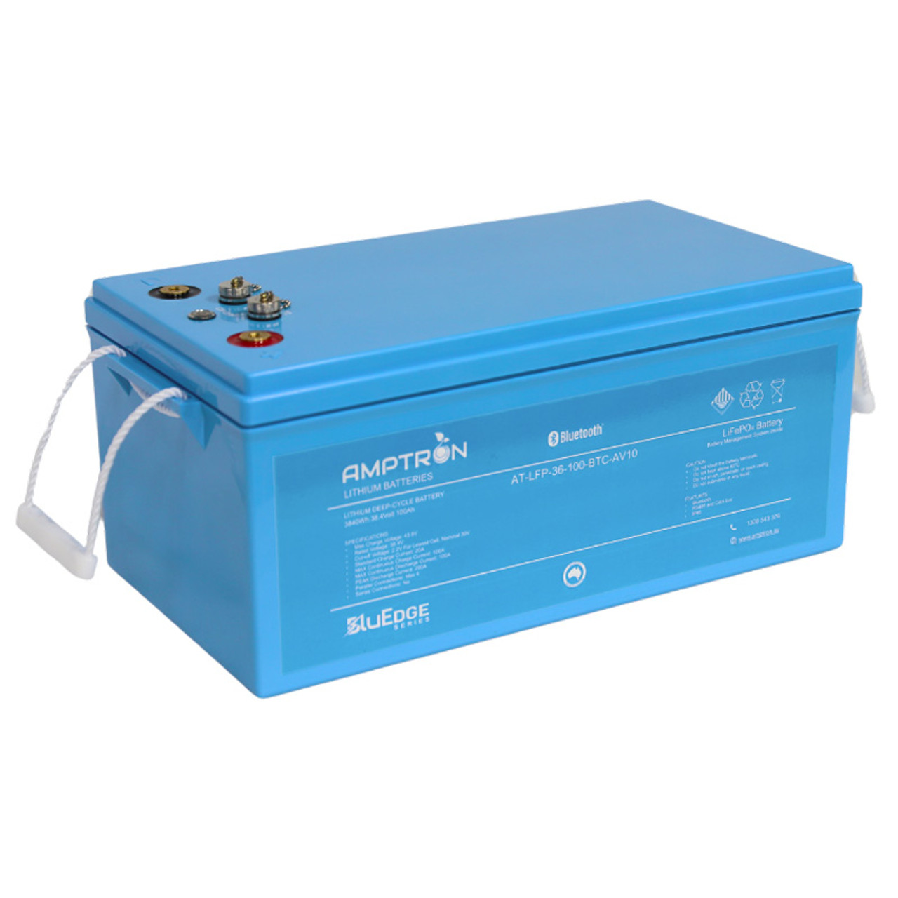 Amptron BluEdge 36Volt 100Ah / 100Amp  Continuous Discharge  LiFePO4 Battery with Bluetooth + RS485 + CAN bus