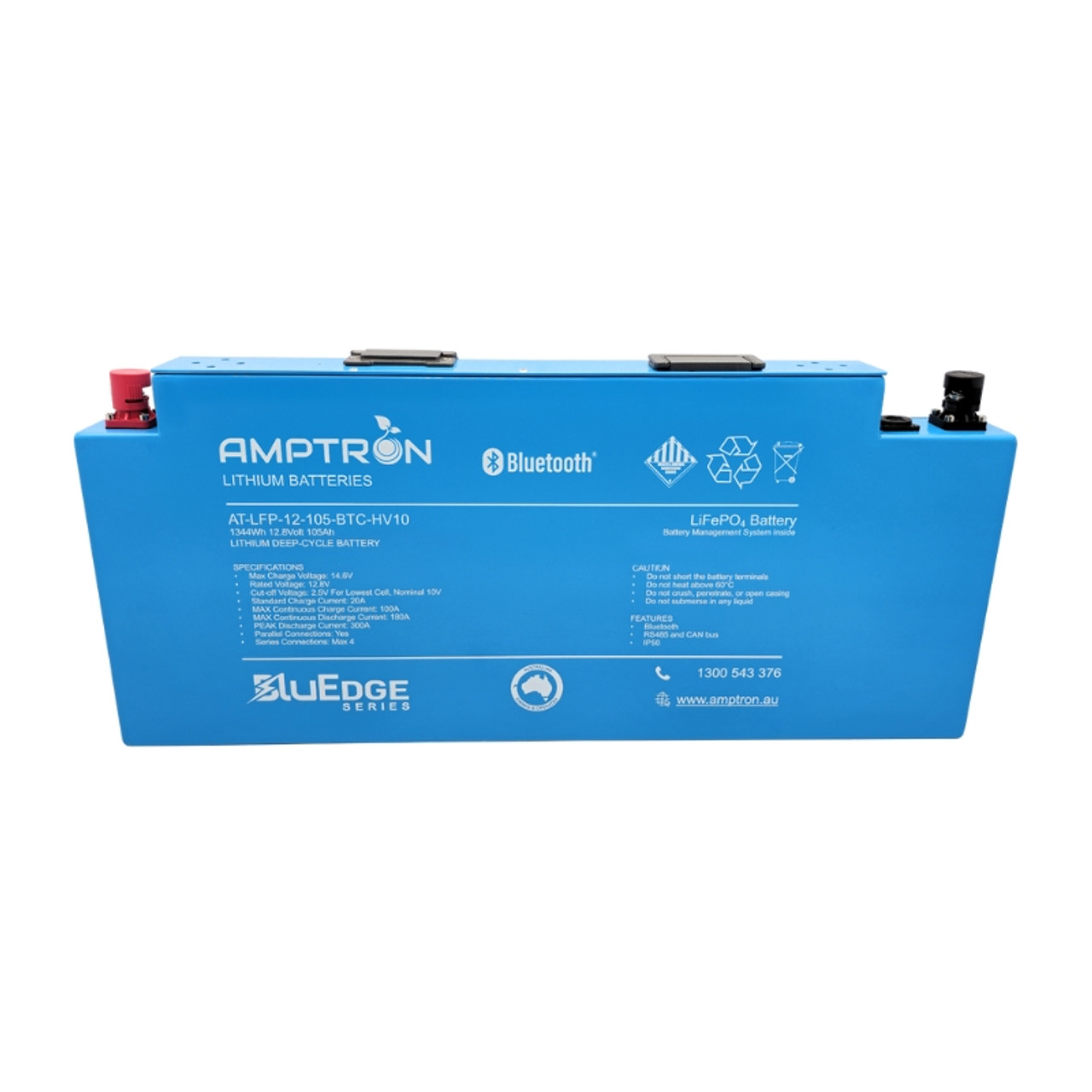 AMPTRON BluEdge 12V 105Ah / 180A Continuous Discharge LiFePO4 Blade Battery