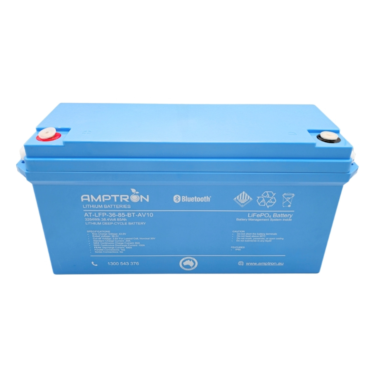 AMPTRON 36V 85Ah / 100A Continuous Discharge LiFePO4 Battery