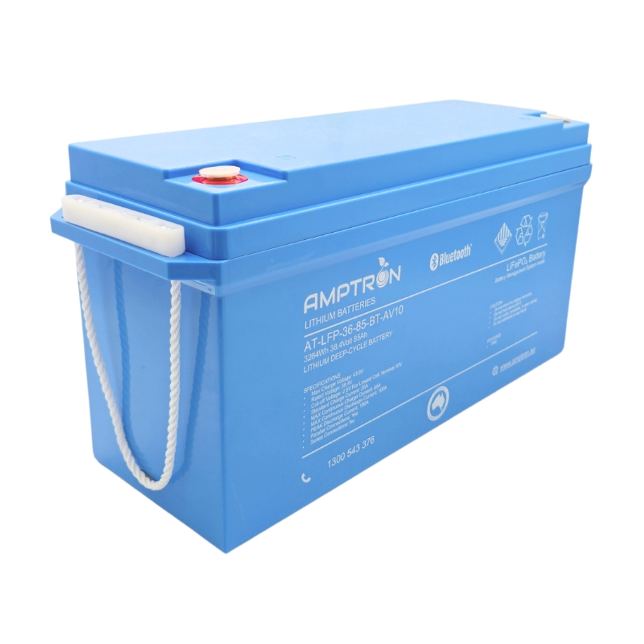 AMPTRON 36V 85Ah / 100A Continuous Discharge LiFePO4 Battery