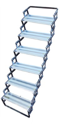 Folding scissor clearance stairs