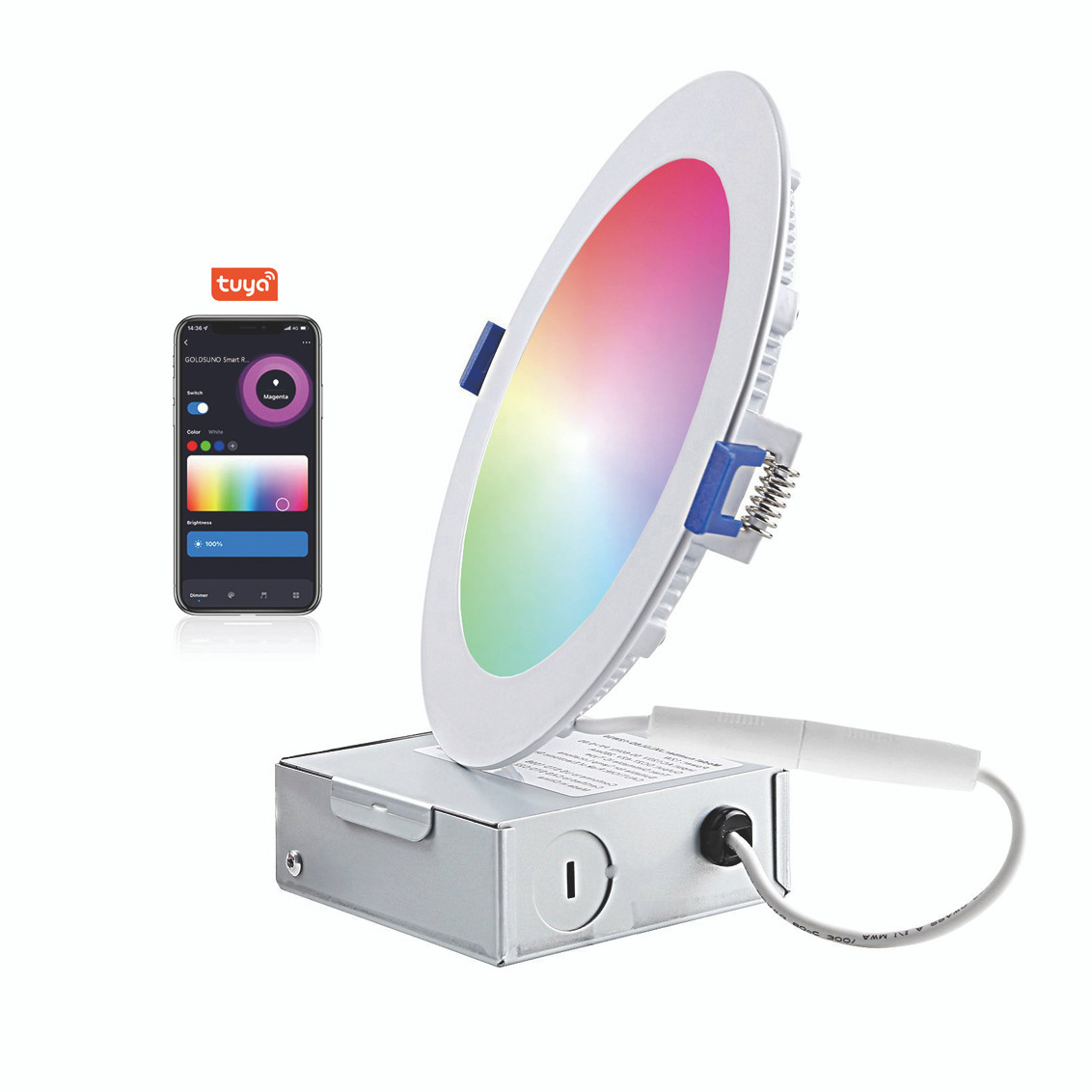 6IN 12W RGBW Downlight - Image 1