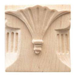 Carved Ornament, Regency, cherry, 2 7/8 x 2 7/8"