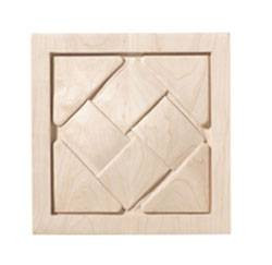 Carved Ornament, Cottage, maple, 5 7/8 x 5 7/8"