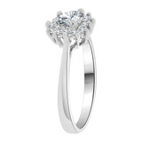 Dainty Heart Shape Ring Cubic Zirconia White Gold 14k [R202-254]