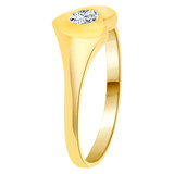 Small Heart Ring Cubic Zirconia Yellow Gold 14k [R205-204]