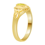 Ring Oval Center Yellow CZ Nov Yellow Gold 14k [R206-411]