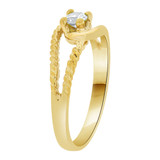 Classic Design Ring Cubic Zirconia Yellow Gold 14k [R210-104]