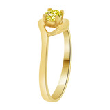 Classic Design Ring Yellow CZ Nov Yellow Gold 14k [R210-311]