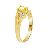 Classic Cluster Ring Oval Yellow CZ Nov Yellow Gold 14k [R211-211]