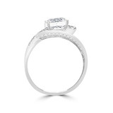Fancy Lady Engagement Ring Cubic Zirconia White Gold 14k [R222-854]