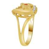 Heart Lady Love Ring CZ Yellow Gold 14k [R229-024]