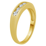 Mini Band Ring Cubic Zirconia Yellow Gold 14k [R264-000]