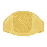 Light Weight Stamping Signet Ring Yellow Gold 14k [R252-003]